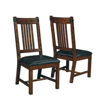 Coaster Mission Style Side Chairs with Faux Leather Seats (set of 2)