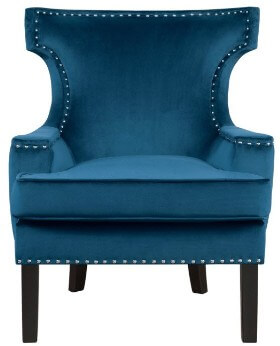 Homelegance Lapis Blue Accent Chair with Nailhead Trim