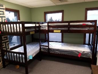 Furniture of America Cappuccino Finish Quadruple Twin Bunk Bed