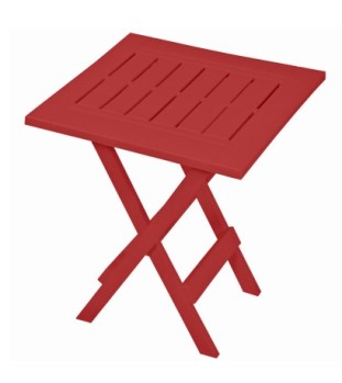 Red Resin Folding Table
