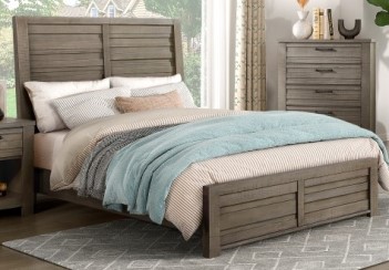 Homelegance Grey Finish Hardwood Queen Bed