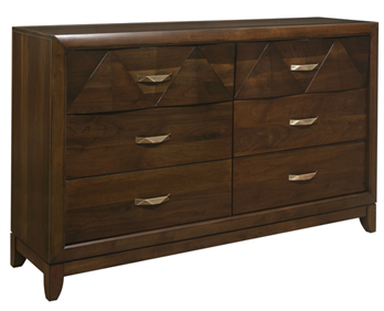 Homelegance Aziel 6-Drawer Walnut Finish Dresser