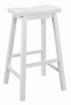 Coaster 29-Inch White Backless Bar Stools (set of 2)