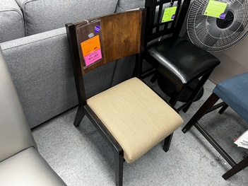 Espresso & Walnut Finish Side Chair 