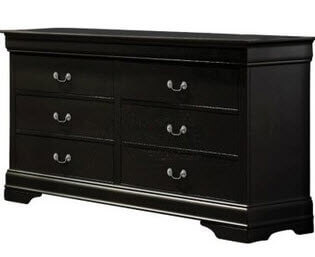 Coaster Louis Phillipe Black 6-Drawer Dresser