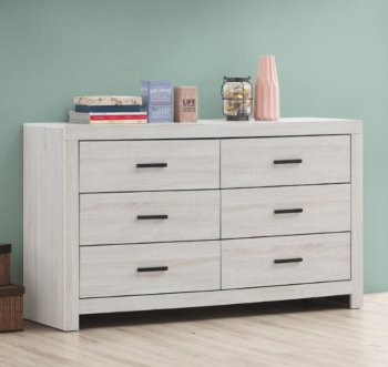 Coaster Brantford Coastal White Wood-Look 6-Drawer Dresser