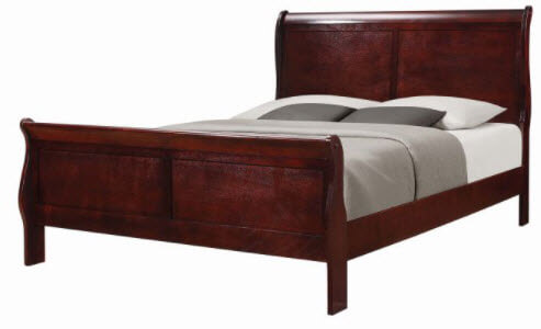 Coaster Cherry Finish Full Sleigh Bed
