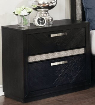 Coaster Crystal Nightstand with Jewelry Storage
