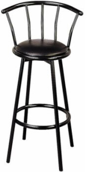 Coaster Black 30-Inch Swivel Bar Stool