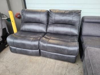 Simon Li Charcoal 2-Piece Armless Loveseat