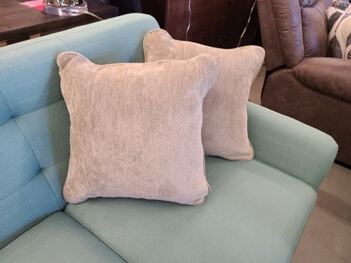 Ashley Beige Fabric Throw Pillow