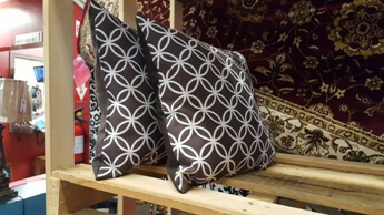Homelegance Dark Brown & Ivory Patterned Throw Pillows (set of 2)