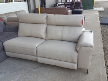Jason Furniture Creme One-Arm Power Reclining Loveseat