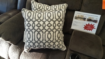 Homelegance Charcoal & Ivory Patterned Throw Pillows (set of 2)