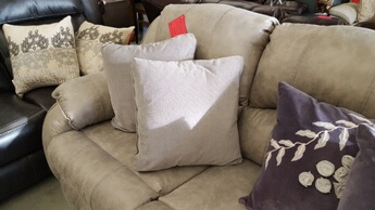 Plush Silver Throw Pillows (set of 2)