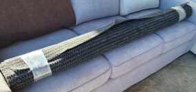 Black Indoor/Outdoor Carpet - Approximately 6 x 9