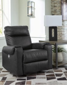 Ashley Lafayette Charcoal Faux Leather Power Recliner