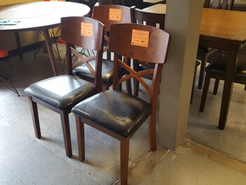 Homelegance Maple Finish X-Back Side Chair