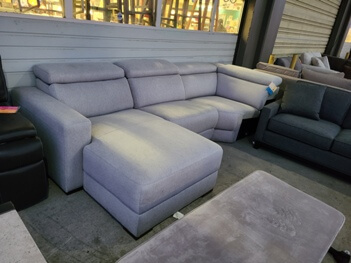 Jason Furniture Pocono Beige 3-Piece Power Reclining Sofa with Chaise & Squared Corner