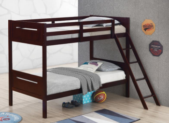 Coaster Littleton Espresso Twin Over Twin Bunk Bed