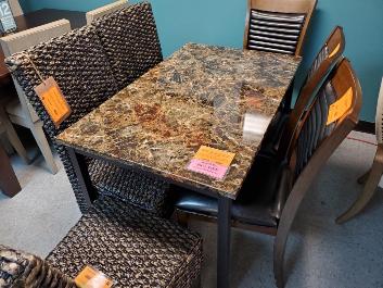 Homelegance Flannery Rectangular Dining Table with Faux Marble Top (blemish on corner)