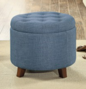 Homelegance Cleo Blue-Grey Storage Ottoman