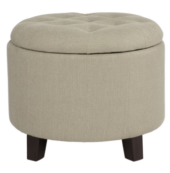 Homelegance Cleo Beige Storage Ottoman