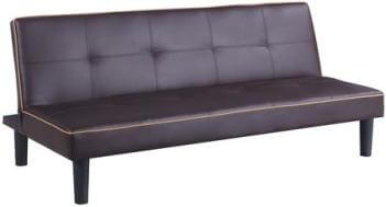Coaster Dark Brown Faux Leather Sofa Bed