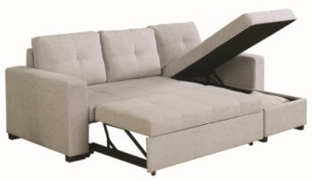 Coaster Everly Sectional with Sleeper, Storage & Right-Hand Chaise