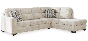Ashley Larson Parchment Sectional with Right-Hand Chaise