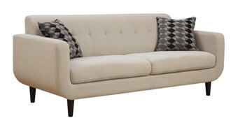Coaster Ivory Sofa with Tufted Accents