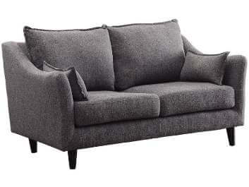 Coaster Rhys Grey Loveseat with Tufted Accents