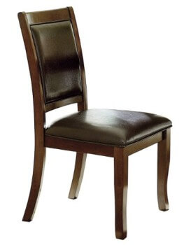 Homelegance Helena Espresso & Dark Brown Faux Leather Side Chair