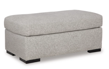 Ashley Emma Washable Nuvella Pewter Ottoman