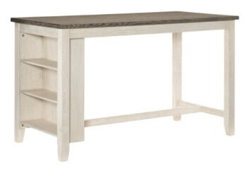 Homelegance Timbre Whitewash & Grey Counter-Height Dining Table with Storage