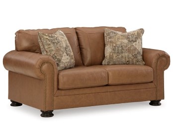 Ashley Cardano Caramel Leather Loveseat