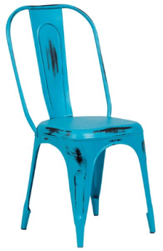 Porter Cafe Teal Metal Side Chair