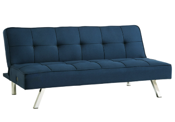 Ashley Santana Blue Fabric Sofa Bed with USB