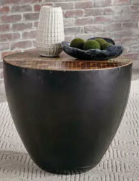 Coaster Moore Distressed Metal & Hardwood End Table
