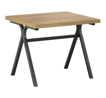 Coaster Octava Natural Finish End Table with Metal Base