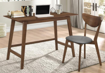 Coaster Walnut Finish Desk with Chair