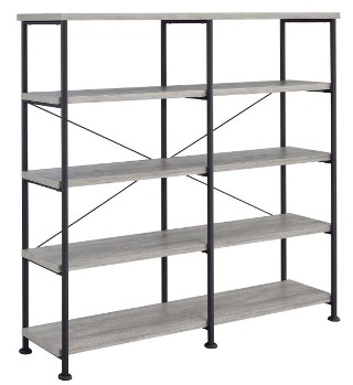 Coaster Analiese Grey Driftwood Wide Bookcase