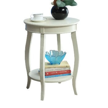 Acme White Round Side Table