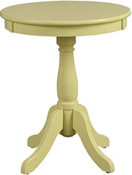 Acme Allura Yellow Round Pedestal End Table