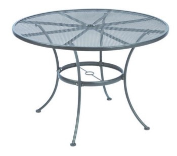 Black Steel Round Outdoor Table