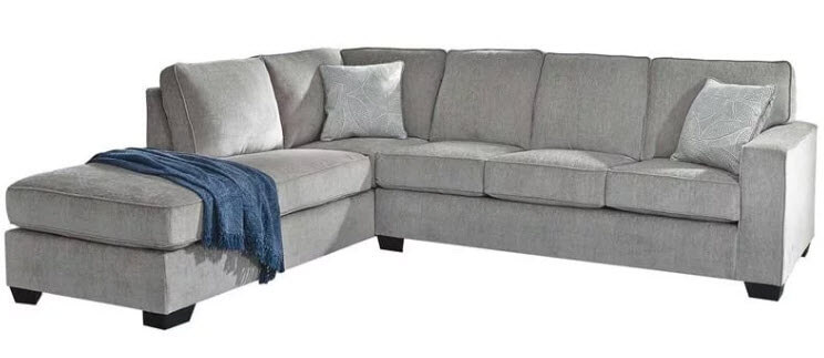 Ashley Alki Alloy 2-Piece Sectional with Left-Hand Chaise & Sleeper