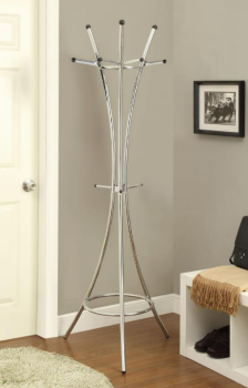 Coaster Metal Chrome Finish Coat Rack