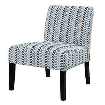 Coaster Blue & Beige Foliage Accent Chair
