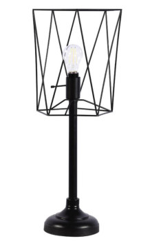 Coaster Black Metal Table Lamp with Geometric Metal Shade