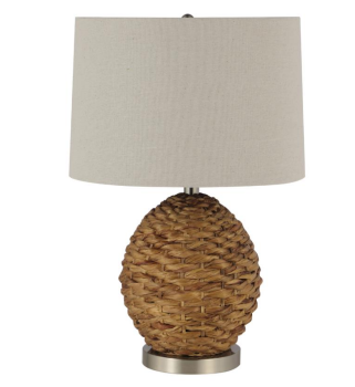 Coaster Brown Rattan Table Lamp